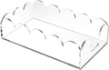 Acrylic Napkin Holder for Bathroom, Sleek Scalloped Design Guest Towel Holder, Disposable Holder Hand Towel Tray for Parties, Weddings, Party, Hotel, Restaurant and Kitchen 5 x 9 Inch 1 pcs