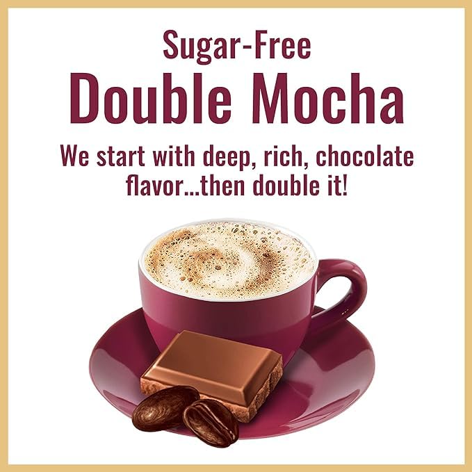 Hills Bros. Cappuccino Mix – Rich, Frothy Coffeehouse-Tasting Instant Drink Mix – Quick and Easy Preparation – Perfect for Hot & Iced Drinks & Creaming Coffee – Sugar-Free Double Mocha, 1 Pack of 12oz
