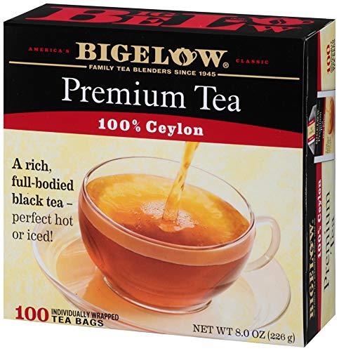 Bigelow 100 Count Premium Blend Black Tea (Case of 10), Contains 1,000 Total Individually Wrapped Tea Bags, Full Caffeine