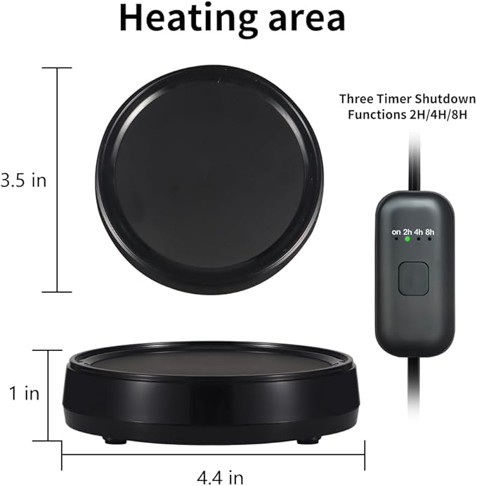 Wax Melt Warmer Burner Scented Candle Warmer Plate,3-1 Electric Coffee Mug Warmers,Fragrance and Heating Cup Warmers for Tea and Milk, Hot Chocolate as Gifts for Women（Black-No Cup）