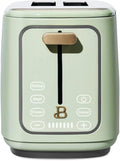 Beautiful 2-Slices Touchscreen Toaster with Digital Display, 7 Shade Settings, Bagel/Frozen Presets, Extra-Wide Slots, 900W (Sage Green)