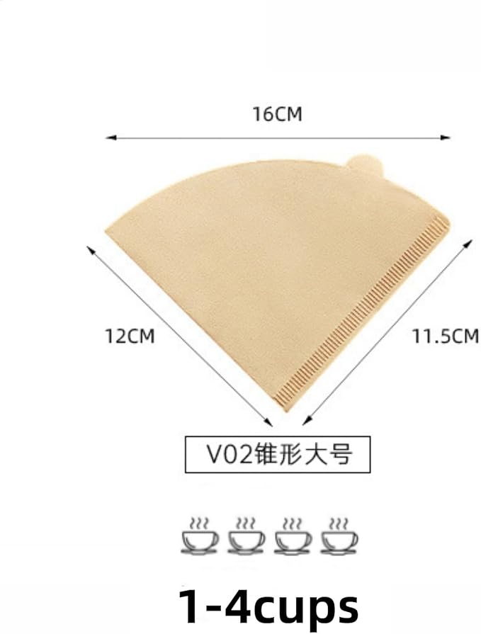100Count Coffee Filters 1-4 Cups, Disposable Coffee Filters #4,Natural Filters Paper Used for Pour Over and Drip Coffee Maker (coffee filters #1-4 cup, 100, Count)