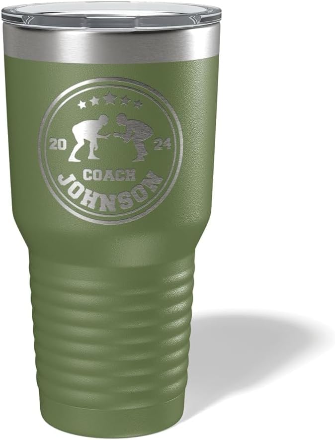 Wrestling Coach gifts, Tumbler, Coach tumbler, Wrestling gifts, Coach Beer glass, Coach gift, Coach gifts, Wrestling Coach (Wrestling Circle, Olive, Wrestling Hexagon 30oz Black)