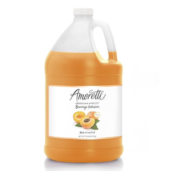 Amoretti - Armenian Apricot Beverage Infusion - Drink Mix & Water Enhancer with Pump for Flavoring Cocktails, Waters, Teas, and other Beverages, Preservative Free