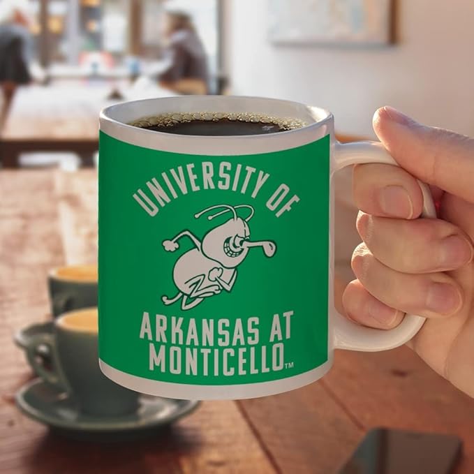 University of Arkansas at Monticello Bull Weevil Logo Ceramic Coffee Mug, Novelty Gift Mugs for Coffee, Tea and Hot Drinks, 11oz, White