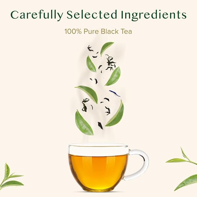 VAHDAM, First Flush Darjeeling Tea - 50 Cups (3.53oz) | Loose Leaf Black Tea - Flowery, Aromatic & Delicious | Picked, Packed & Shipped Direct From India | Champagne Of Teas | Mellow & Fragrant