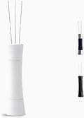 CREMA Coffee Products Weiss Distribution Technique (WDT) Tool | Even Coffee Ground Distribution for Better Extraction | Stainless Steel with Silicone Grip | Includes 6 Pins & Storage Vault | White