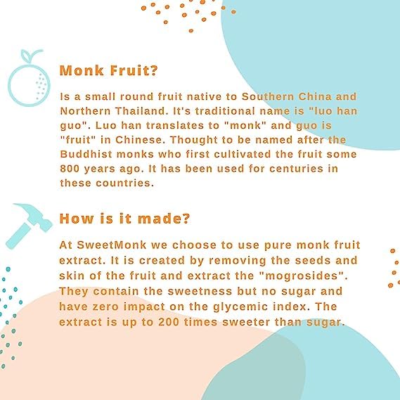 SweetMonk - 100% Pure Original Monk Fruit Liquid Sweetener Sugar Substitute - 1.7oz | No Water Added MonkFruit Extract | Zero Calorie Keto Friendly MonkFruit Drops | Vegan, Gluten Free | No Stevia
