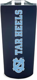 Campus Colors College Stainless Steel, Double Walled, Vacuum Insulated, Reusable Collegiate Tumbler with Slider-Top Lid for Travel, Sports, and Coffee,18 oz (North Carolina Tar Heels - Navy)