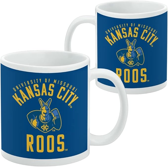 University of Missouri - Kansas City Kangaroos Logo Ceramic Coffee Mug, Novelty Gift Mugs for Coffee, Tea and Hot Drinks, 11oz, White