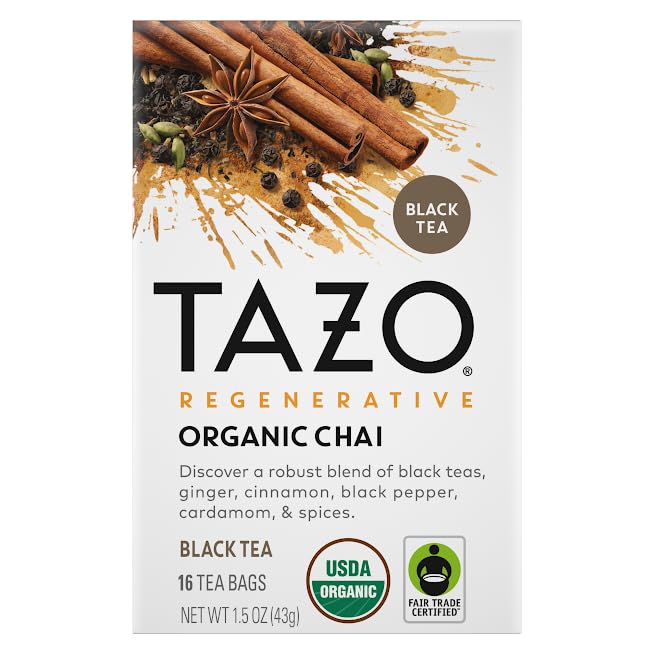 TAZO Organic Black Tea, (Awake, Chai, Zen, Calm, Mint, Earl Grey, Green Ginger) (1ea) (Variety Pack)