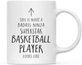 Andaz Press Funny 11oz. Ceramic Coffee Tea Mug Gift, This is What a Badass Ninja Superstar Basketball Player Looks Like, 1-Pack, Birthday Christmas Gift Ideas Coworker