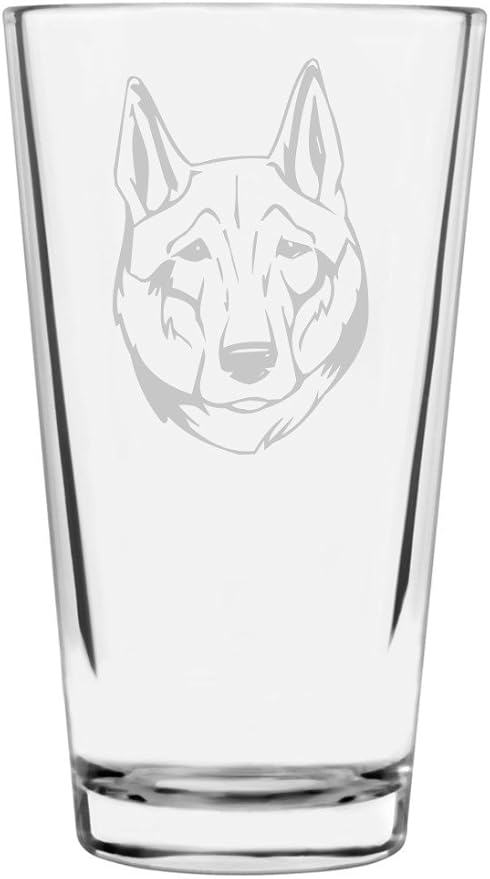 Shikoku Custom Personalized Dog Themed Etched All Purpose 16oz Pint Glass