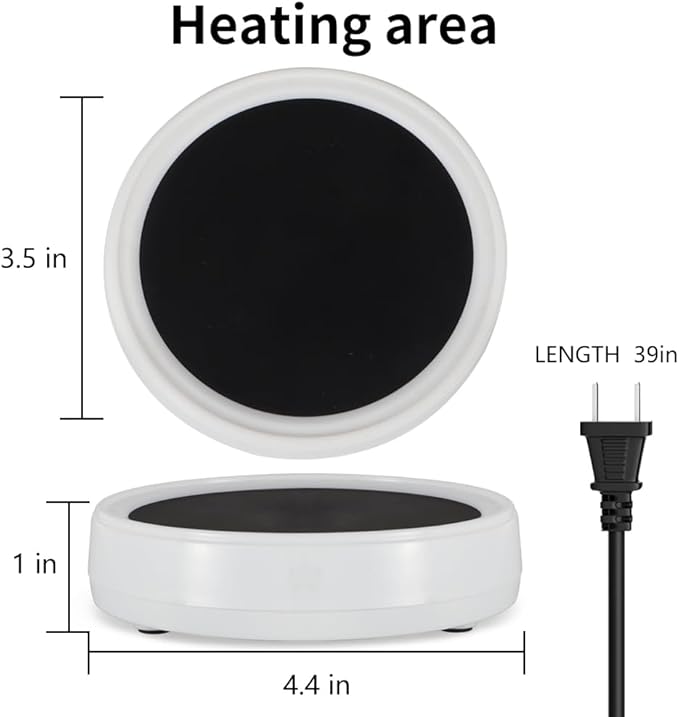 Wax Melt Warmer Burner Scented Candle Warmer Plate,3-1 Electric Coffee Mug Warmers,Fragrance and Heating Cup Warmers for Tea and Milk, Hot Chocolate as Gifts for Women（White-No Cup）