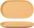 uxcell 2Pcs Fast Food Serving Trays, 9.4x5.1 Oval Reusable Restaurant Serving Trays for Kitchen Restaurant Coffee Fruit Burger Lunch Dessert, Cream Yellow