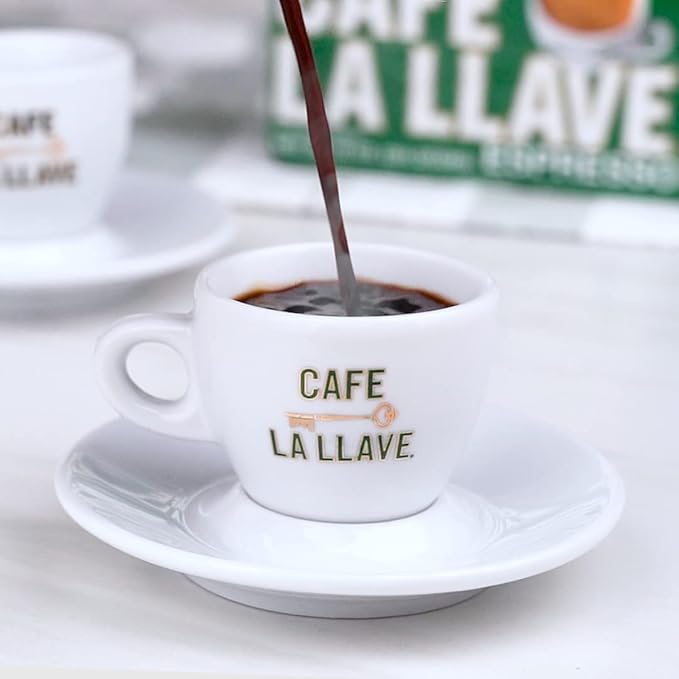 Cafe La Llave Dark Roast Ground Espresso Coffee 10 oz Can – Authentic Cuban-Style Rich Bold Strong Flavor-Intensely Aromatic Brew