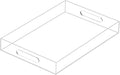 Clear Sturdy Acrylic Serving Tray with Handles 10x15x2H Inches -Spill Proof- Decorative Trays Countertop Organizer for Ottoman Coffee Table Nightstand, sidetable, Breakfast, Tea, Food