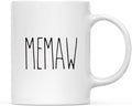 Andaz Press Simple Rustic Farmhouse Kitchen Decor 11Oz. Ceramic Coffee Tea Mug Gift, Memaw, 1-Pack, Birthday Christmas Ideas For Family, Friends Memaw Gifts Memaw Cup Memaw Mug Gifts For Memaw