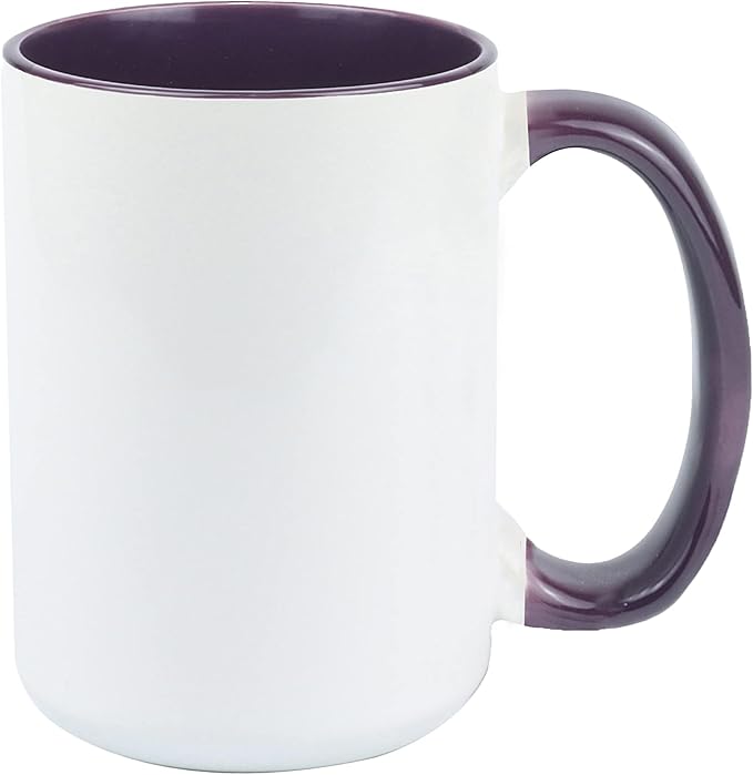 Ceramic 15oz Sublimation Coffee Mug, 6 Assorted Colors Option #2, Case of 24