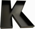 Hard Plastic Reusable Fillable Letters Numbers Serving Trays for Party Decoration (K, Black)