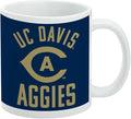 UC Davis Aggies Logo Ceramic Coffee Mug, Novelty Gift Mugs for Coffee, Tea and Hot Drinks, 11oz, White