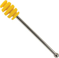 CybrTrayd Silicone Honey Dipper with Stainless Steel Handle, Yellow