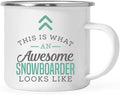 Andaz Press 11oz. Stainless Steel Campfire Coffee Mug, This is What an Awesome Snowboarder Looks Like, 1-Pack, Birthday Gift Ideas for Coworker Him Her, Includes Gift Box