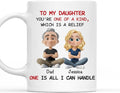 Wrappiness Personalized To My Daughter Coffee Cup - Custom Mug for Daughter From Dad - Best Girl Mug Gifts For Mother's Day, Birthday, Christmas