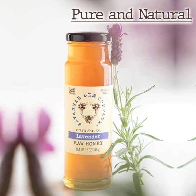 Savannah Bee Company Honey - Pure, Natural, Raw Honey - Lavender - 12 Ounce