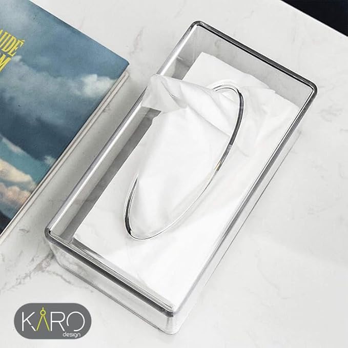 KARO DAILY - Napkin Dispenser with Napkin Pack Included – Durable, Sturdy & High-Grade Plastic Napkin Holder for Kitchen, Restaurant, Home & Office Tabletop Use