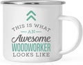 Andaz Press 11oz. Stainless Steel Campfire Coffee Mug Gift, This is What an Awesome Woodworker Looks Like, 1-Pack, Birthday Gift Ideas Coworker Him Her, Includes Gift Box