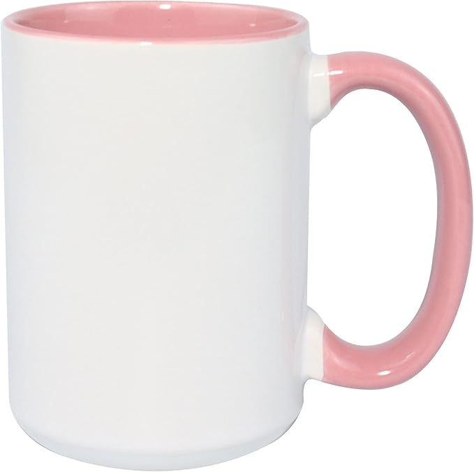 Ceramic 15oz Sublimation Coffee Mug, 6 Assorted Colors Option #1, Case of 12