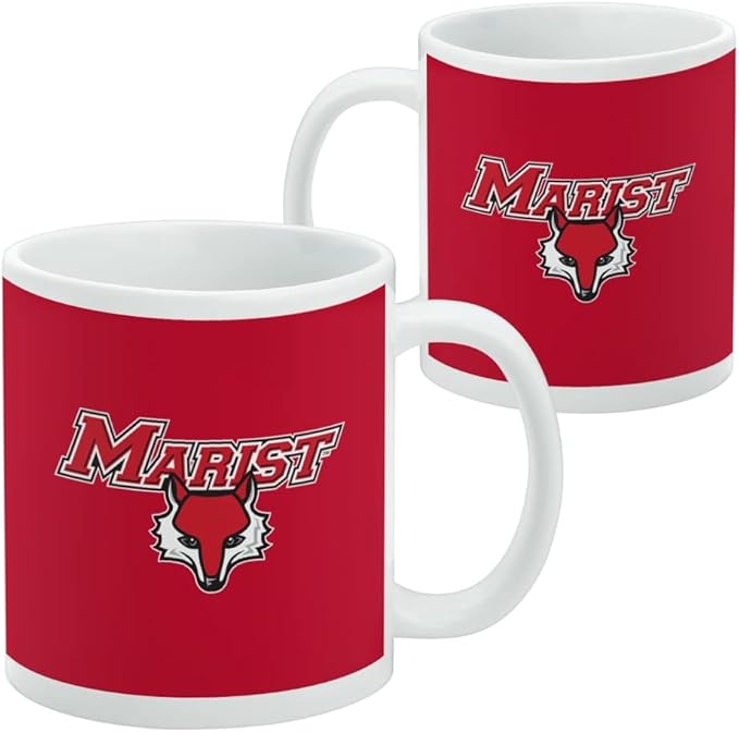 Marist College Red Fox Logo Ceramic Coffee Mug, Novelty Gift Mugs for Coffee, Tea and Hot Drinks, 11oz, White