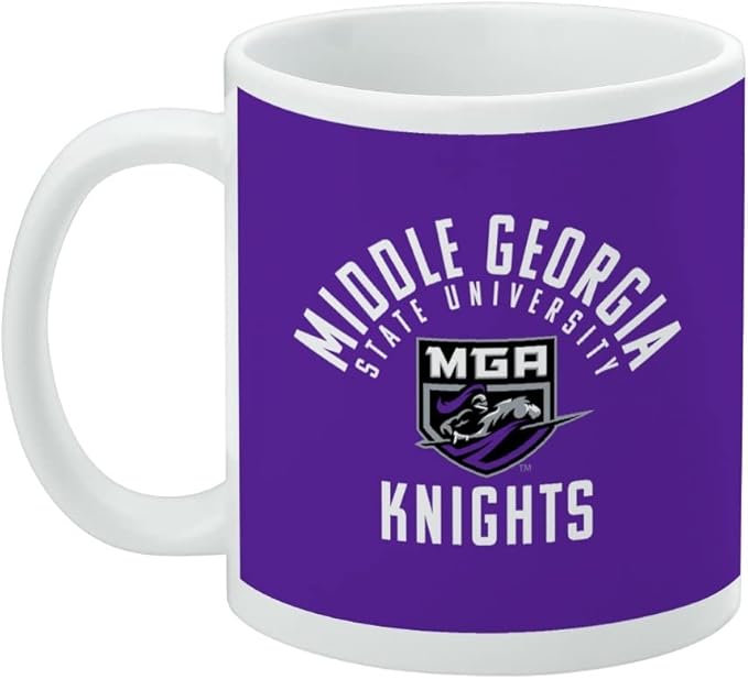 Middle Georgia State University Knights Logo Ceramic Coffee Mug, Novelty Gift Mugs for Coffee, Tea and Hot Drinks, 11oz, White