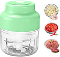 2026 Electric Garlic Chopper with USB Rechargeable Design, Portable Food Processor for Garlic, Onion, Chili, Nuts, Vegetables, One-Touch Mini Kitchen Helper (Green, 250ml)