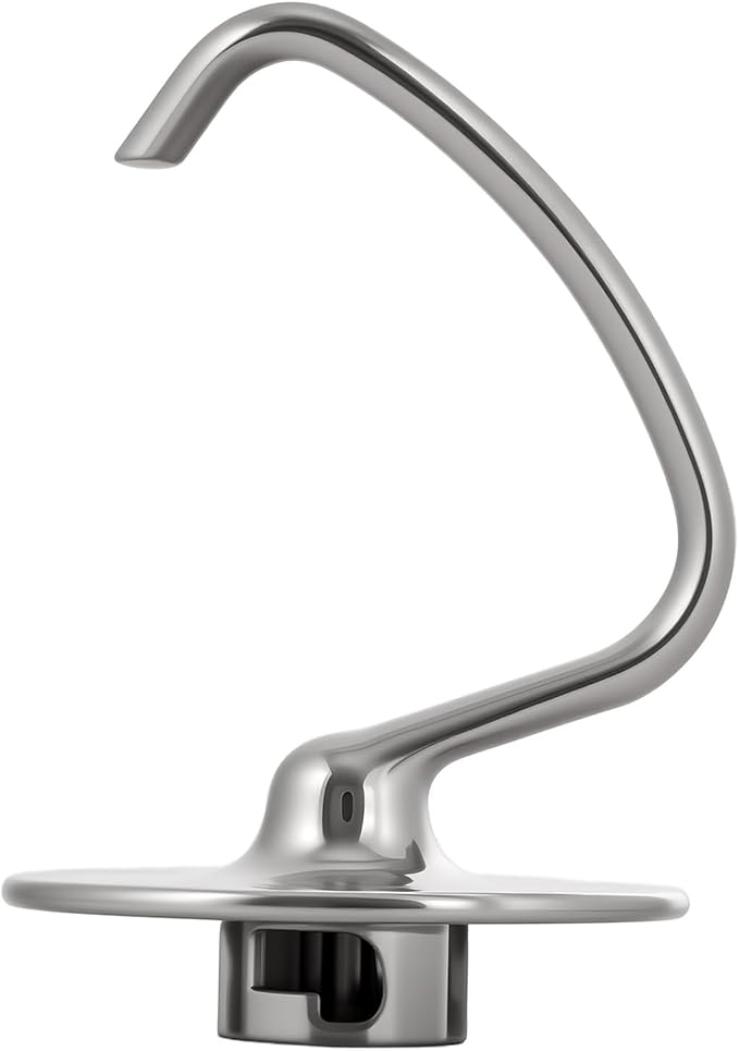 Stainless Steel Dough Hook for Kitchenaid 4.5-5 Qt Tilt-Head Mixers,Dishwasher Safe,Heavy-Duty Replacement K45DH for kitchen aid Dough Hook Attachment
