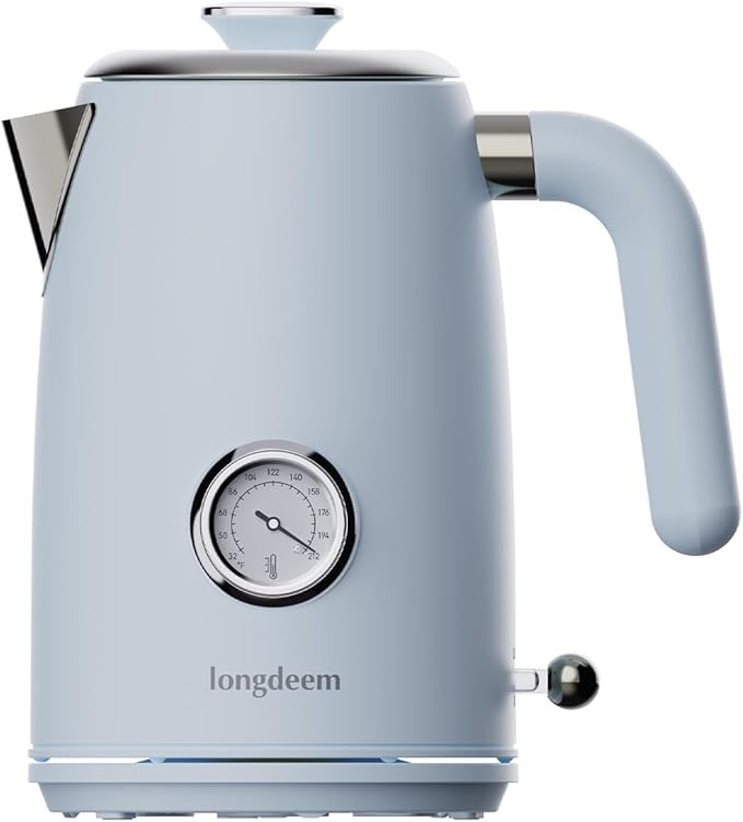 1L Small Electric Kettle - Stainless Steel, Portable Travel Mini Hot Water Boiler Heater, Auto Shut-Off, Boil-Dry Protection