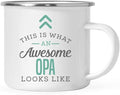Andaz Press 11oz. Stainless Steel Campfire Coffee Mug, Awesome Opa Look, 1-Pack, Birthday Gift Ideas, Includes Gift Box