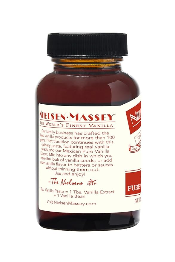 Nielsen-Massey Mexican Pure Vanilla Bean Paste for Baking and Cooking, 4 Ounce Bottle