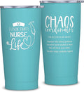Nurse Christmas Gifts for Women - RN/LPN Gifts for Nurses - Gift for Nurse Practitioner - Nursing Student Gift, 20 oz Stainless Steel Tumbler With Lid & Straw