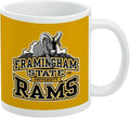 Framingham State Rams Logo Ceramic Coffee Mug, Novelty Gift Mugs for Coffee, Tea and Hot Drinks, 11oz, White