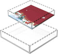Dual-Size Scalloped Acrylic Serving Set (10"&8") w/Magnetic Panels - Clear-View Tray for Dining Tables, Non-Slip Pads Secure Plates & Glasses, Housewarming/Restaurant Gift
