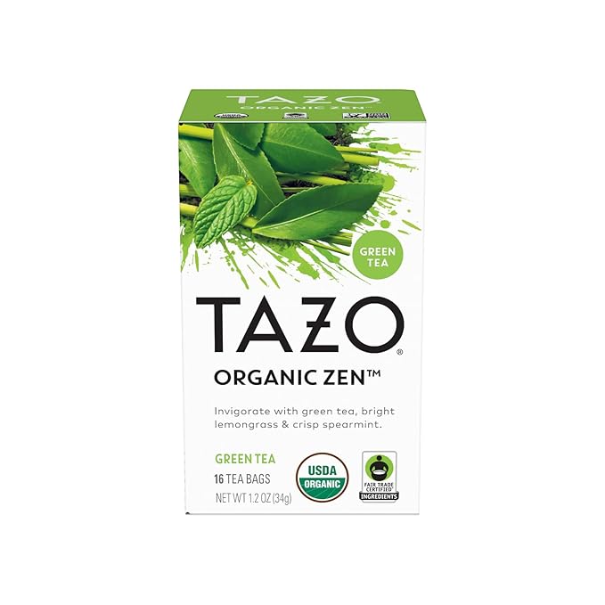 TAZO Tea Bags, Regenerative Organic Zen, Calm Chamomile & Herbal Organic Dream 16 CT (1ea) (Variety Pack)