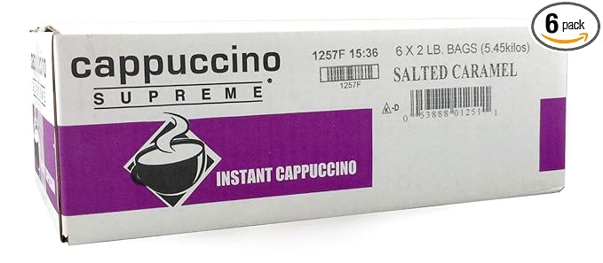 Cappuccino Supreme Salted Caramel Instant Cappuccino Mix 6 x 2 lbs