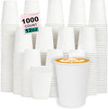 12 oz 1000 Pack Disposable Coffee Cups, Bulk White Disposable Paper Cups, Coffee Cups for Hot Tea, Chocolate and Cold Drinkse