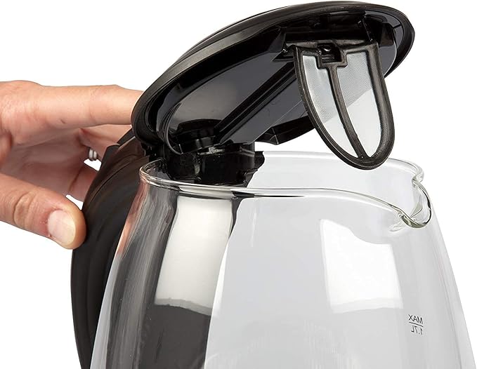 Electric Water Tea Kettle (1.7Liters) -Fast Heating w Auto Shut-Off, Boil-Dry Protection & Cool Touch Handle- Non Slip 360° Rotary Base -30" Cord Wraps into Base for Easy Storage & Cordless Serving