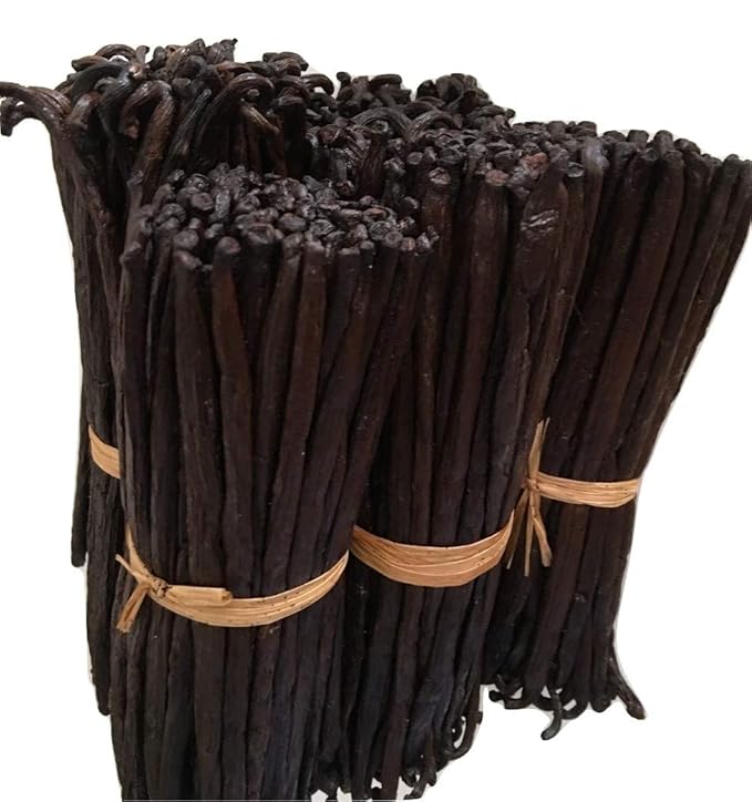 12 Organic Madagascar Vanilla Beans Grade A. Certified USDA Organic 6"-7.5" by FITNCLEAN VANILLA for Chefs, Extract, Baking and Essence. Gourmet Bourbon NON-GMO Whole Pods