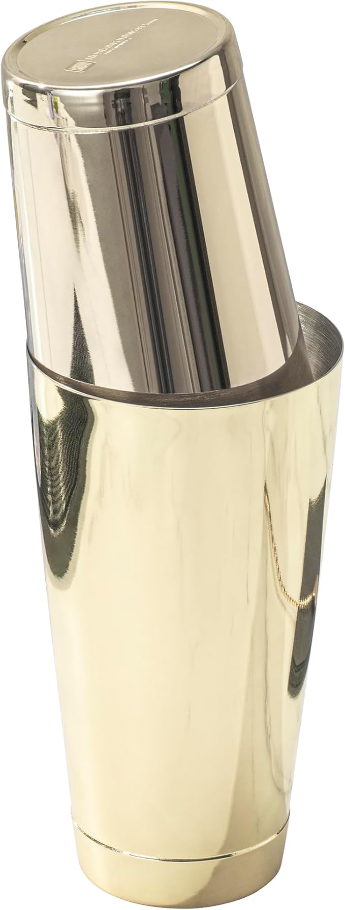 Restaurantware Bar Lux 24 Ounce Boston Shaker 1 Gold-Plated Cocktail Shaker - Weighted Bottom No Leak Stainless Steel Martini Drink Mixer Essential Bar Tool For Home Use Or Bartenders
