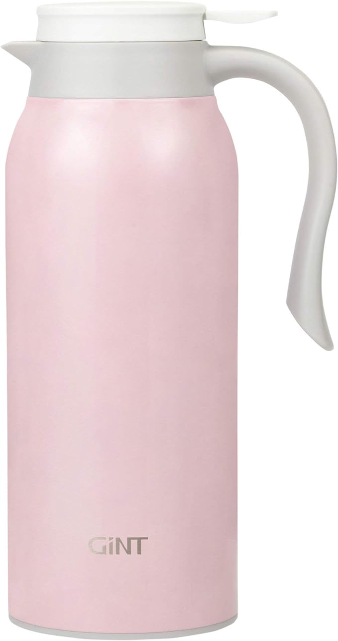 GiNT 51 Oz Stainless Steel Thermal Coffee Carafe, Double Walled Vacuum Insulated Flask, 12 Hour Heat Retention, 1.5 Liter Tea, Water, and Coffee Dispenser (Upgraded version Pink)
