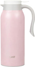 GiNT 51 Oz Stainless Steel Thermal Coffee Carafe, Double Walled Vacuum Insulated Flask, 12 Hour Heat Retention, 1.5 Liter Tea, Water, and Coffee Dispenser (Upgraded version Pink)